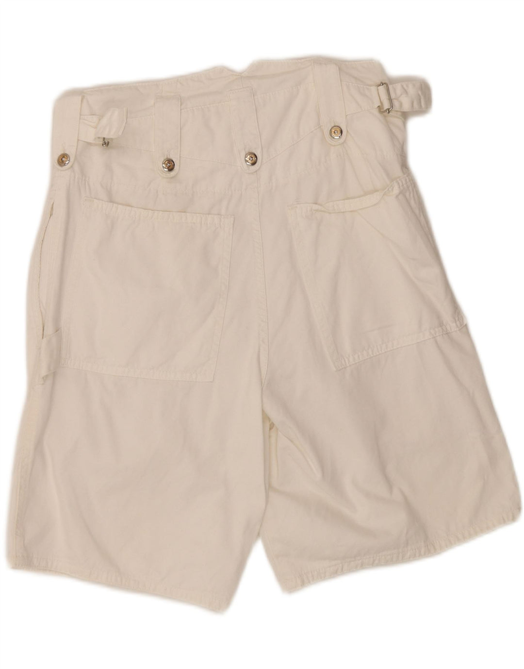 VINTAGE Womens High Waist Cargo Shorts W30 Medium  White Cotton Vintage Vintage and Second-Hand Vintage from Messina Hembry 