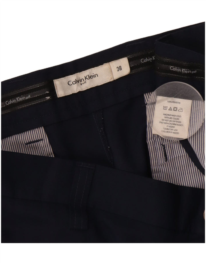 CALVIN KLEIN Pantaloncini chino da uomo W38 XL Poliestere blu navy