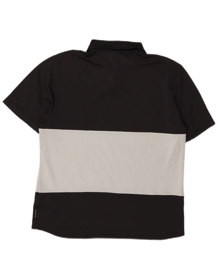 Polo Nike da uomo Small nera in poliestere color block