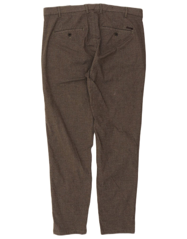 Pantaloni chino slim fit da uomo Zara EU 46 XL W36 L28 poliestere grigio