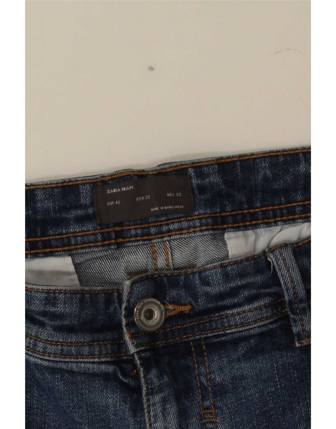 Pantaloncini di jeans da uomo Zara EU 42 Large W32 Blu