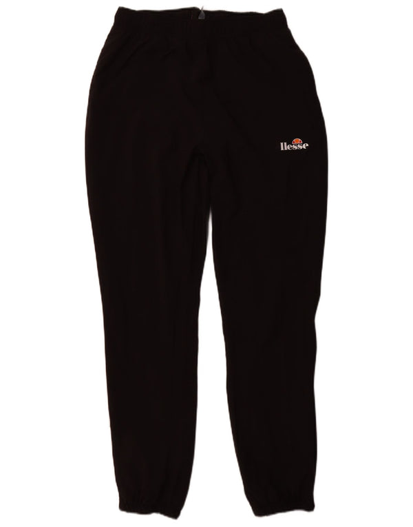 ELLESSE Pantaloni da tuta da donna Joggers UK 12 Medio Nero Cotone