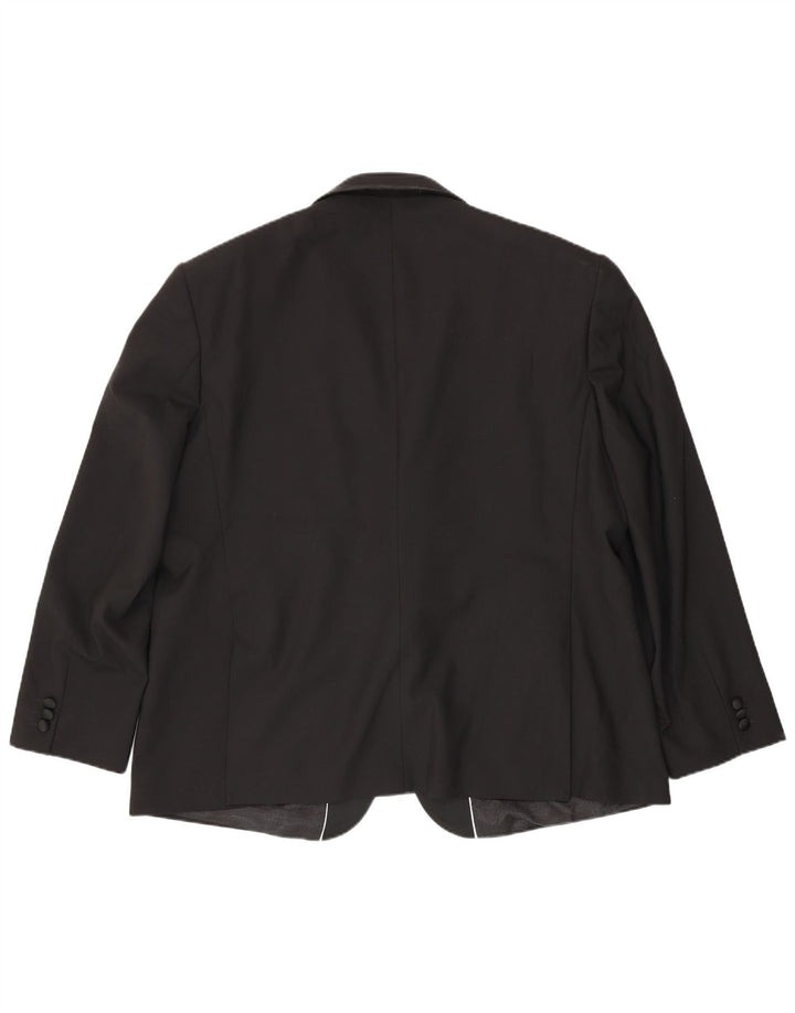 Giacca blazer da uomo a 1 bottone Pierre Cardin UK 52 6XL poliestere nero