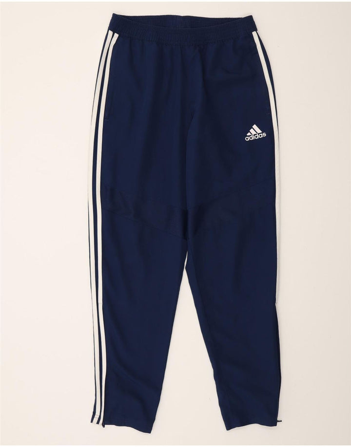 Pantaloni da tuta da uomo Adidas medi in poliestere blu navy