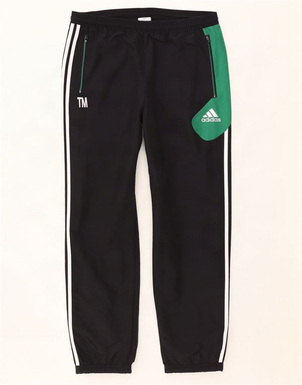 Pantaloni da tuta da uomo Adidas Joggers UK 42/44 Large Nero Colourblock