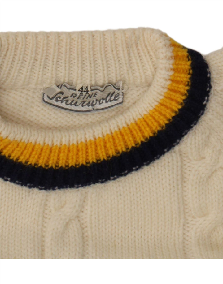 SCHURWOLLE Womens Crew Neck Jumper Sweater IT 44 Medium Beige Wool Vintage Schurwolle and Second-Hand Schurwolle from Messina Hembry 