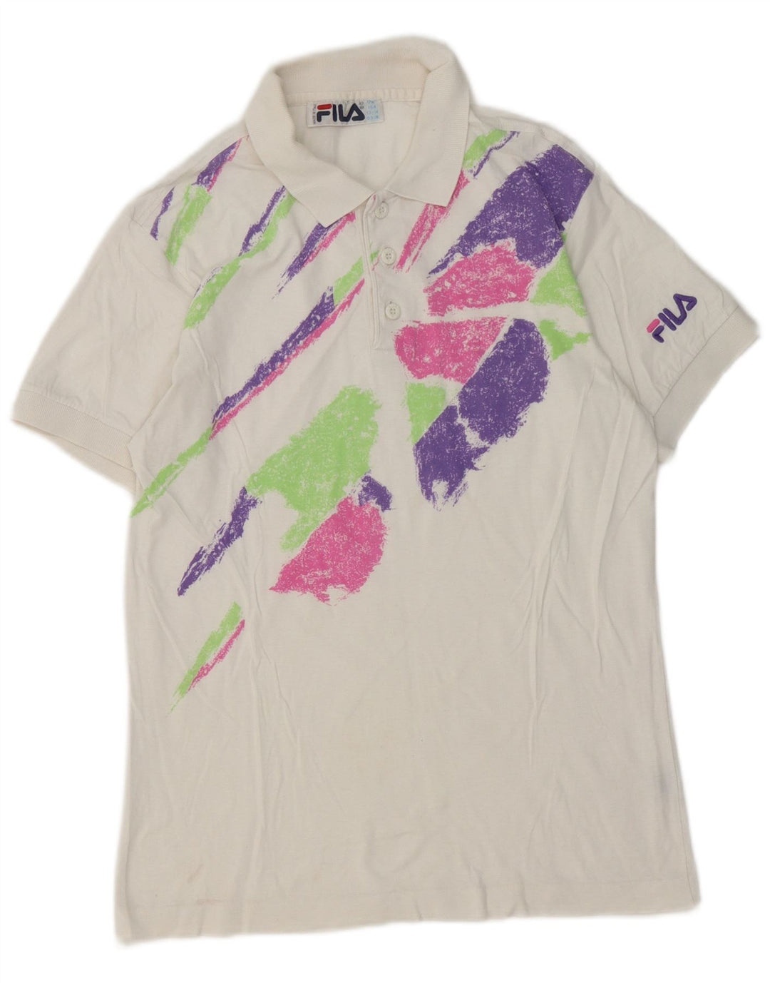 Polo Fila da bambino 13-14 anni in poliestere color block bianco