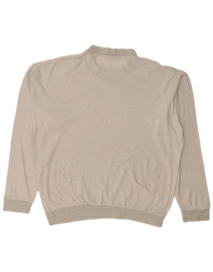 Top FILA da uomo vestibilità ampia a maniche lunghe grigio medio