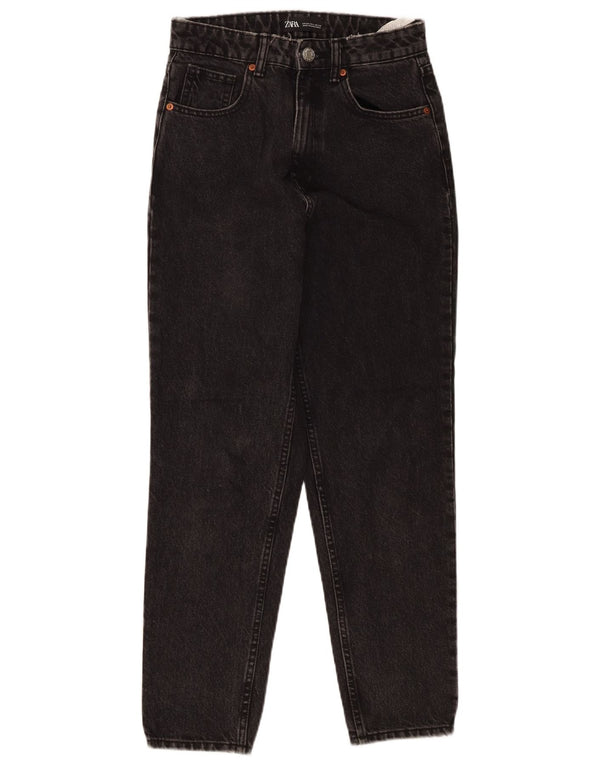 Jeans affusolati a vita alta da donna Zara EU 34 2XS W24 L27 cotone nero