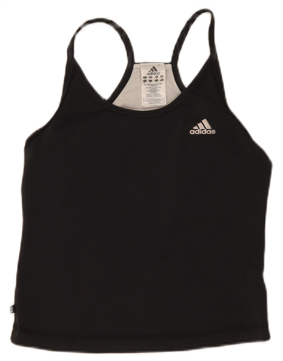 Canotta corta da donna Adidas UK 12 poliestere nero medio