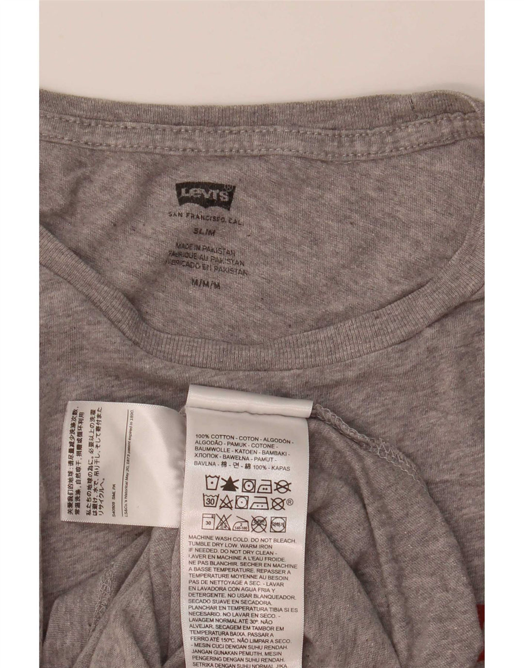 T-shirt slim da donna Levi's UK 12 Grigio medio chiazzato