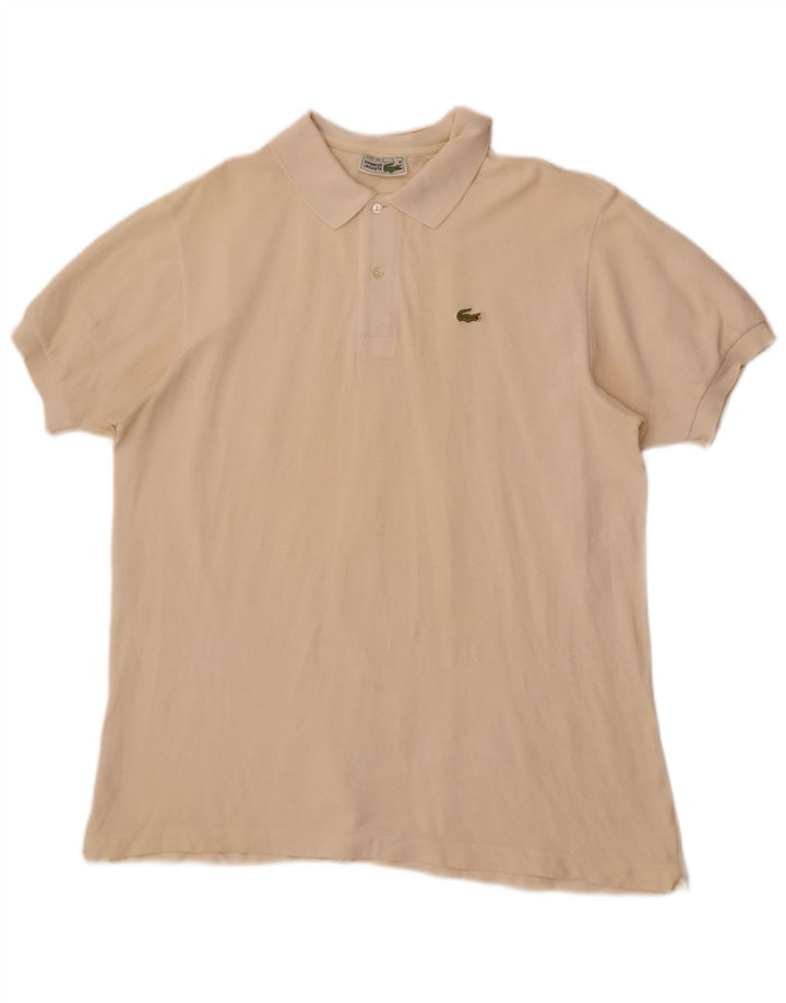 Polo da uomo Lacoste taglia 6 XL in cotone bianco