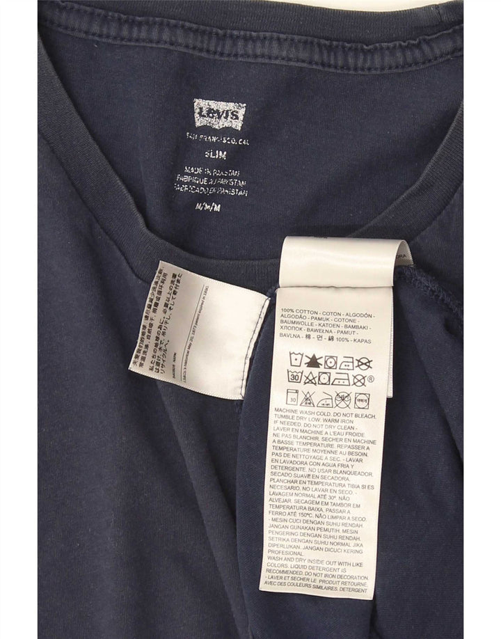 T-shirt da uomo slim fit Levi's Top in cotone blu navy medio
