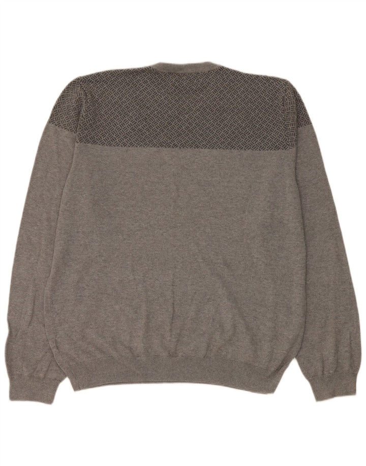 Maglione maglione girocollo da uomo Marks & Spencer su misura XL grigio