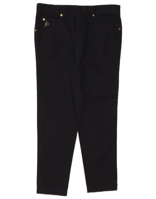 Jeans cropped slim da donna ROCCOBAROCCO IT 48 XL W34 L25 Cotone nero