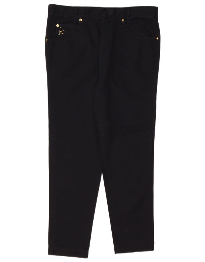 Jeans cropped slim da donna ROCCOBAROCCO IT 48 XL W34 L25 Cotone nero