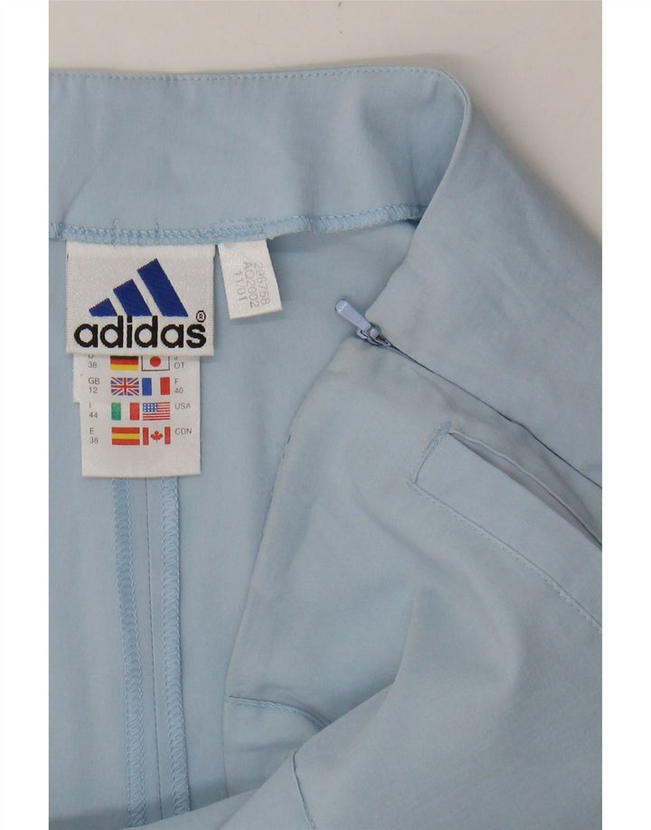 ADIDAS Womens Straight Capri Trousers UK 12 Medium W28 L18 Blue Polyester Vintage Adidas and Second-Hand Adidas from Messina Hembry 
