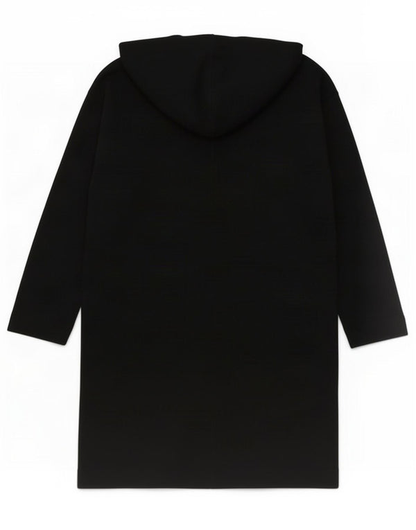 Abito con cappuccio lungo da donna Massimo Dutti UK 14 Cotone nero medio