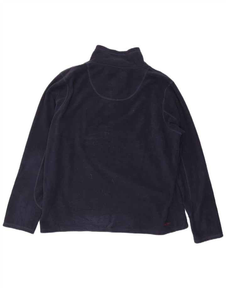 Maglione in pile da uomo con collo e zip Fat Face 2XL poliestere blu navy