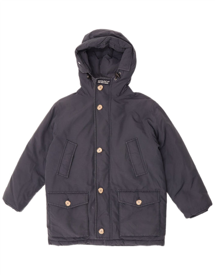 Giacca imbottita con cappuccio Woolrich per ragazzi 9-10 anni blu navy