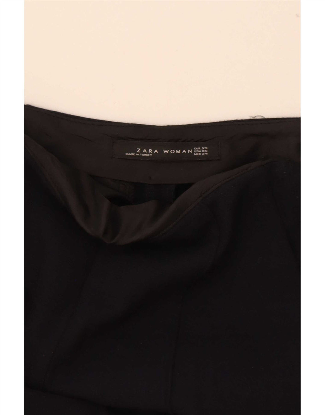 Pantaloni da abito slim da donna Zara XS W25 L27 poliestere nero