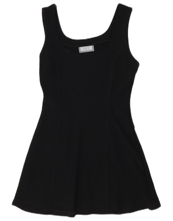 Abito a trapezio senza maniche da donna Onyx UK 12 medio nero in poliammide