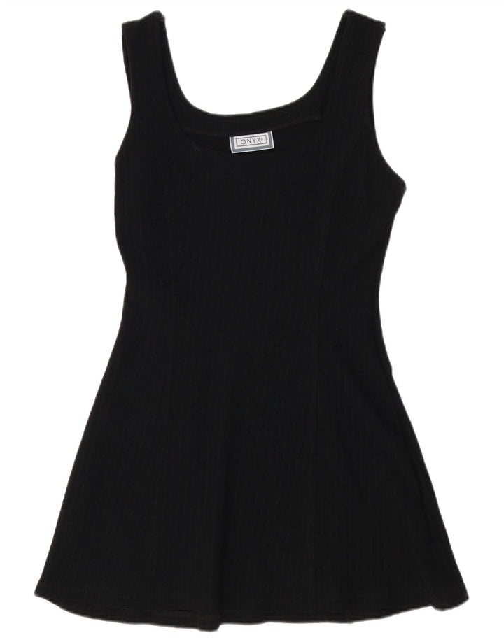 Abito a trapezio senza maniche da donna Onyx UK 12 medio nero in poliammide