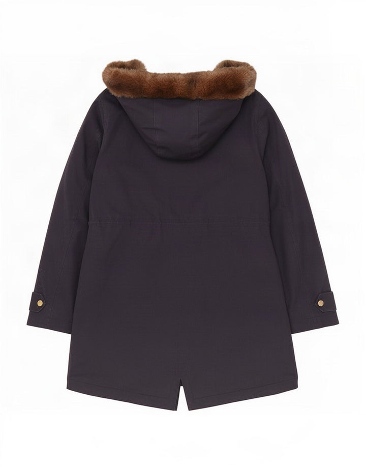 Giacca Parka con cappuccio da donna Jules UK 10 piccola in cotone blu navy