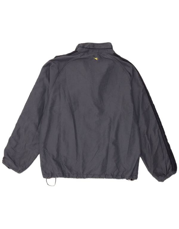 Giacca da tuta da uomo Diadora Large in poliestere color block blu navy