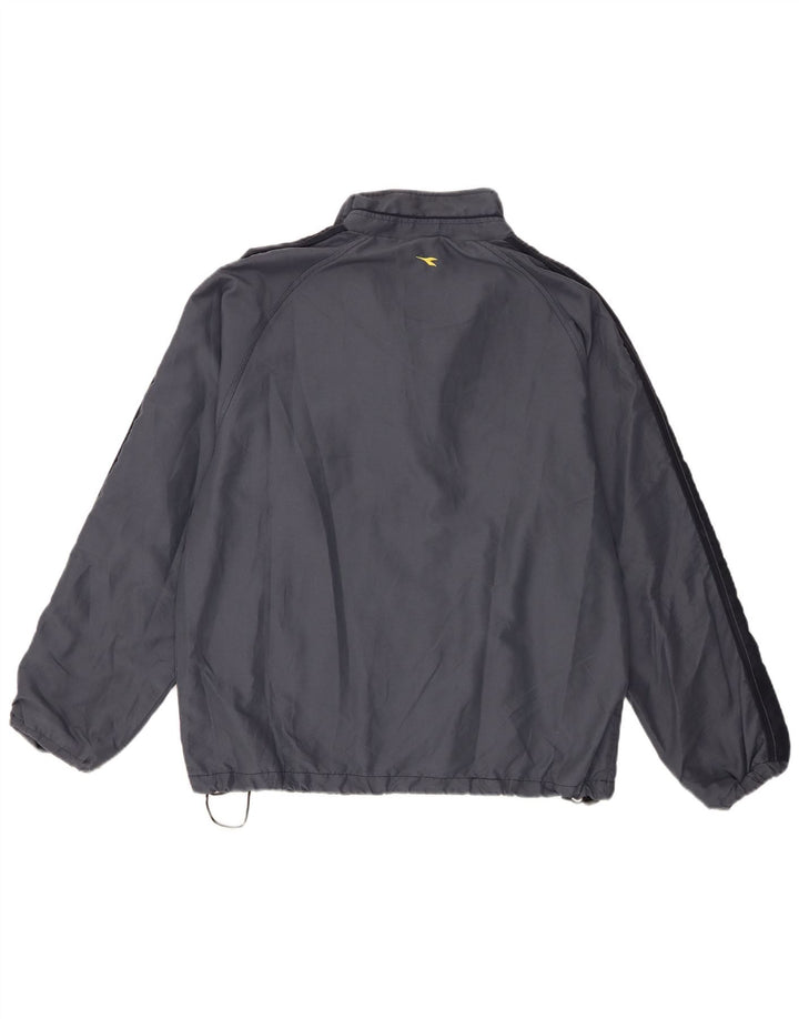 Giacca da tuta da uomo Diadora Large in poliestere color block blu navy