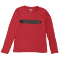 Guess Top grafico da donna a maniche lunghe UK 12 Borgogna medio Colorblock