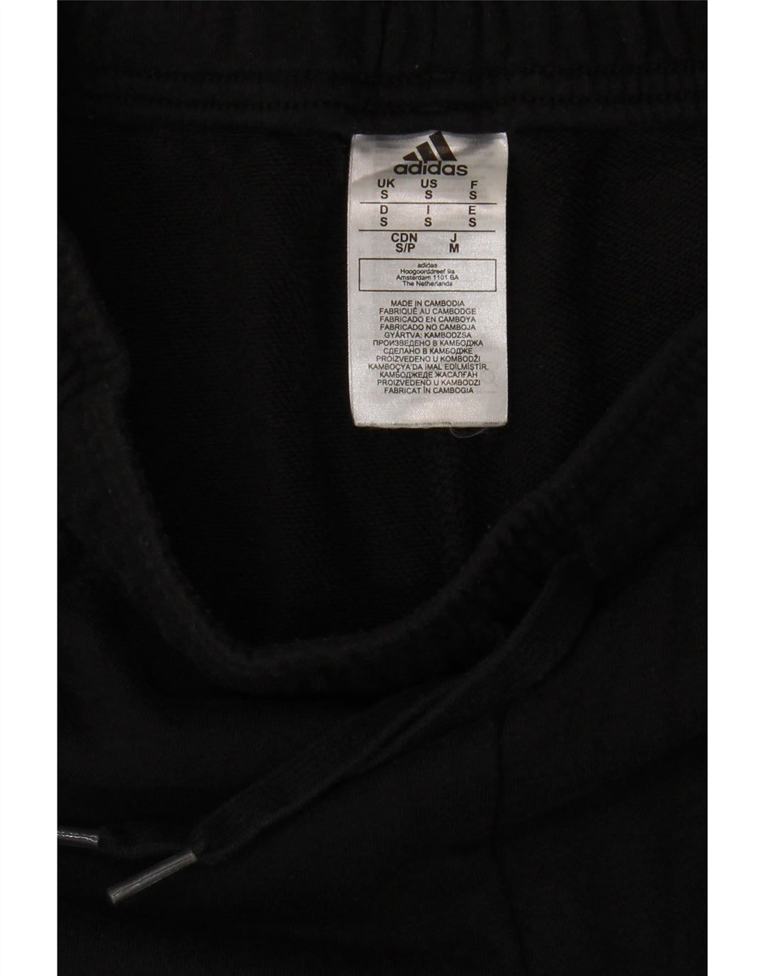 Pantaloni da tuta da uomo ADIDAS piccoli in cotone nero