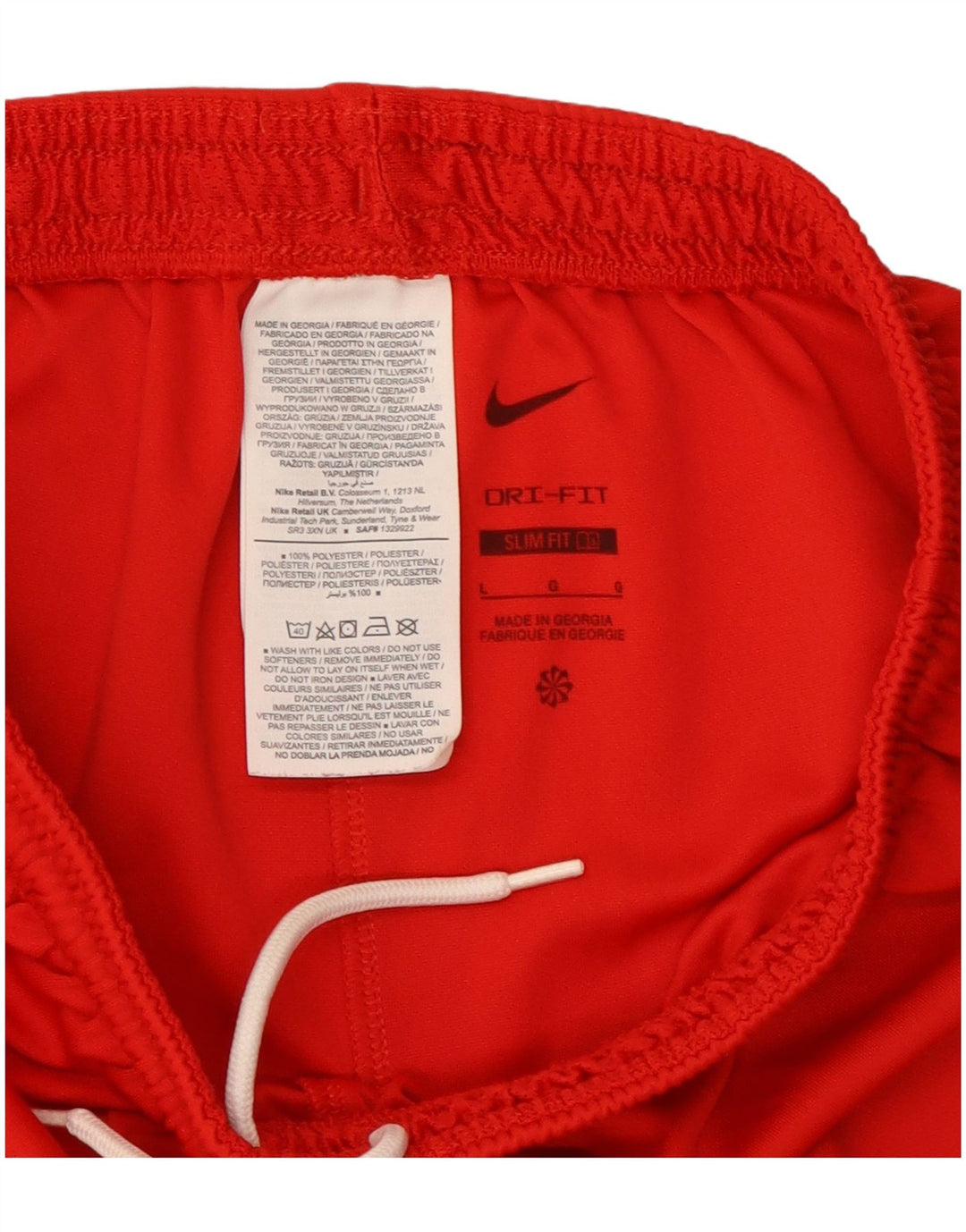 Pantaloncini sportivi Nike Dri Fit Slim Fit da uomo, grandi, in poliestere rosso