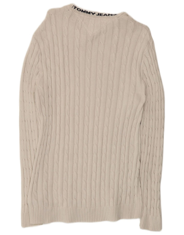 Maglione maglione girocollo da uomo Tommy Hilfiger cotone bianco medio