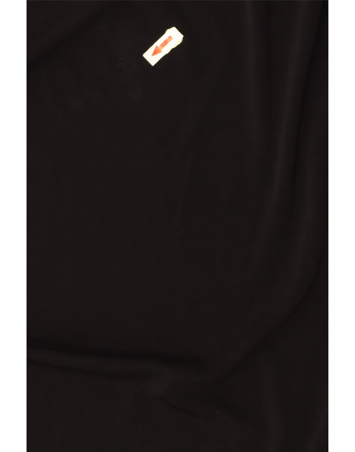 Abito a tunica a pipistrello da donna DKNY UK 16 grande in viscosa nera