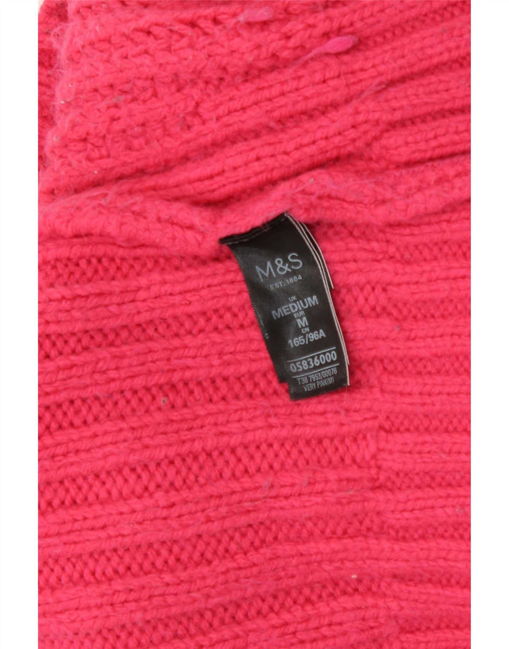 Maglione maglione a collo alto da donna Marks & Spencer UK 12 Rosa medio
