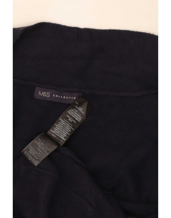 Maglione cardigan lungo da donna Marks & Spencer UK 12 medio blu navy