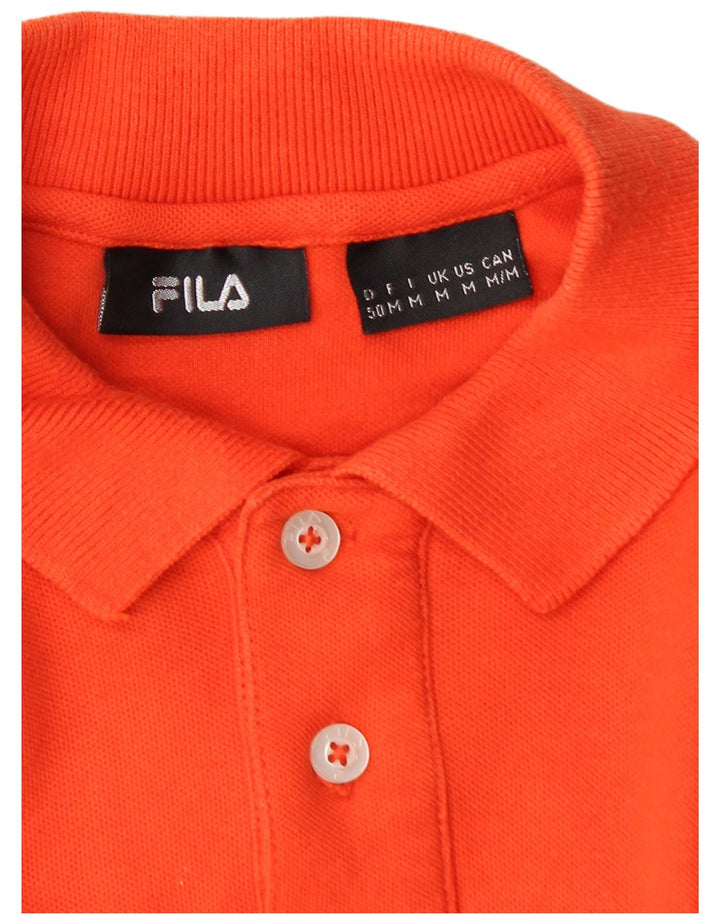 Polo da uomo Fila in cotone arancione medio