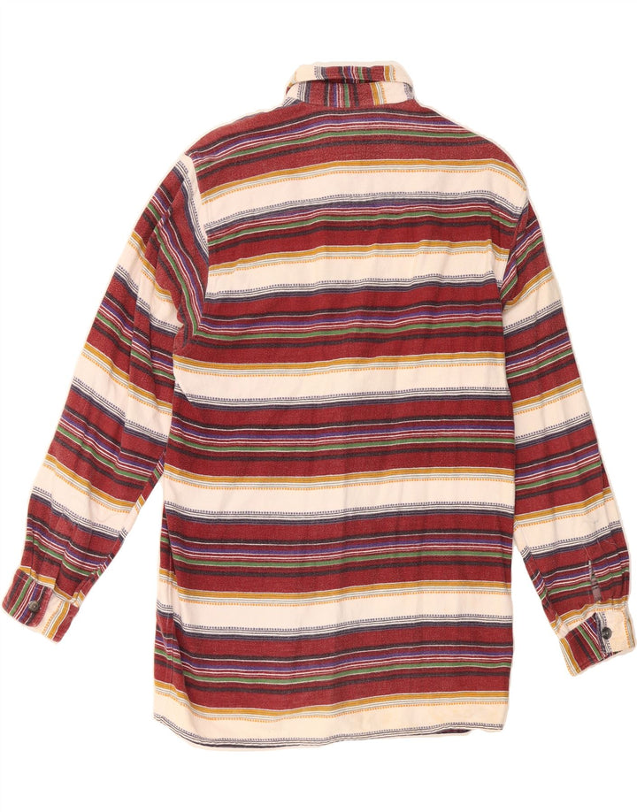 BERTO LUCCI Mens Flannel Shirt Medium Red Striped Cotton Vintage Berto Lucci and Second-Hand Berto Lucci from Messina Hembry 