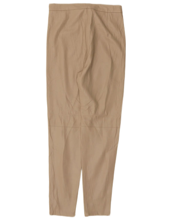 Pantaloni Zara da donna slim in ecopelle a vita alta medi W28 L27 Beige