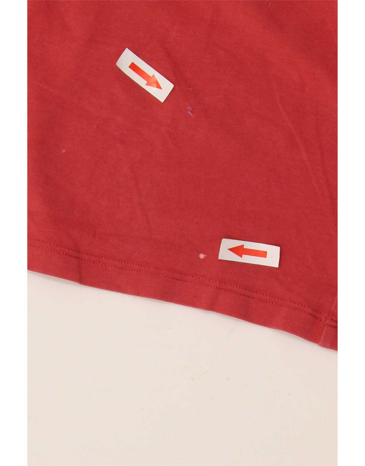 Top corto senza maniche da weekend da donna Max Mara UK 14 grande rosso cotone