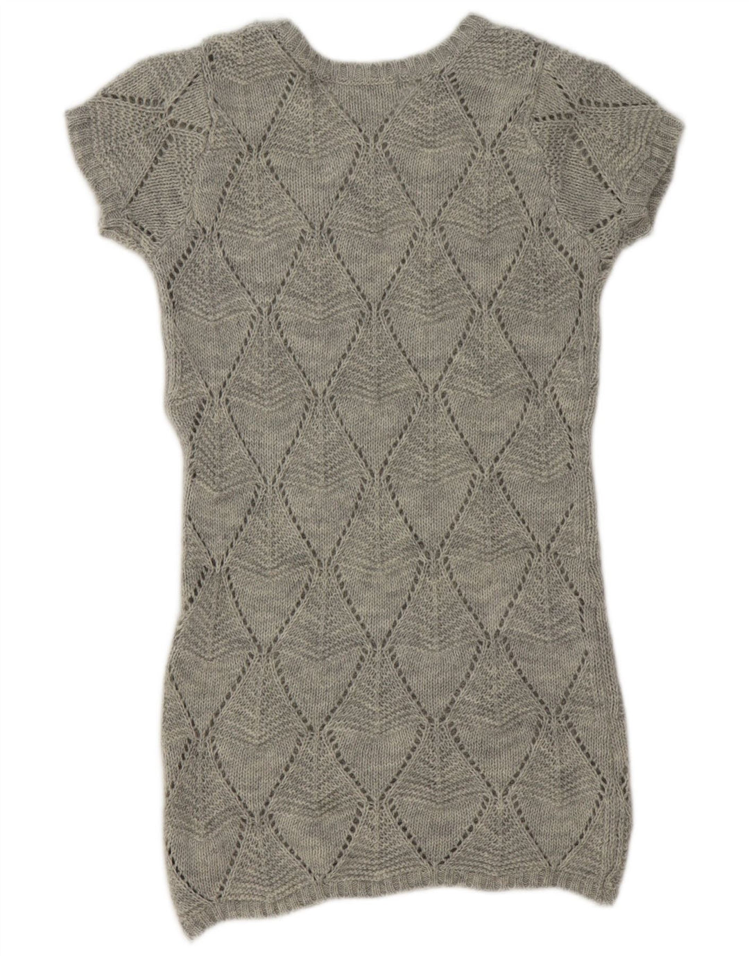 Abito maglione da donna Marks & Spencer UK 12 Grigio medio Argyle/Diamante