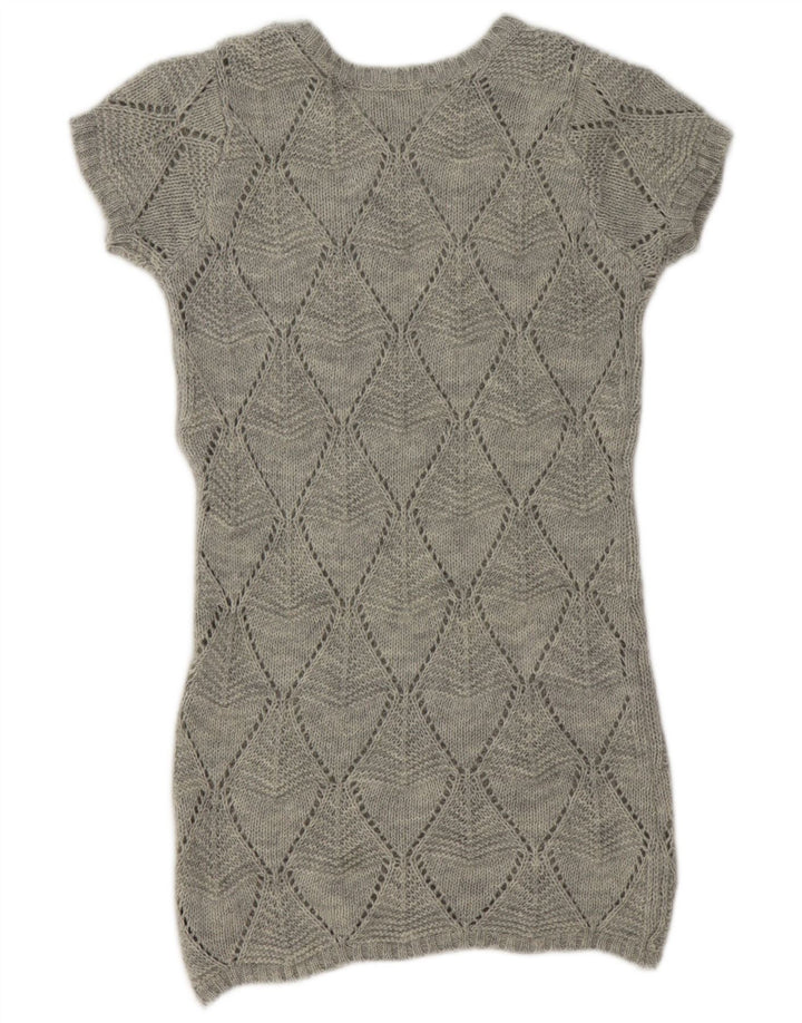 Abito maglione da donna Marks & Spencer UK 12 Grigio medio Argyle/Diamante