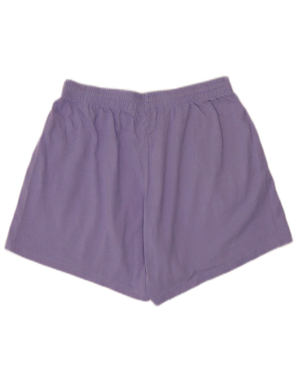 Pantaloncini sportivi grafici da donna Adidas UK 14 grandi cotone viola
