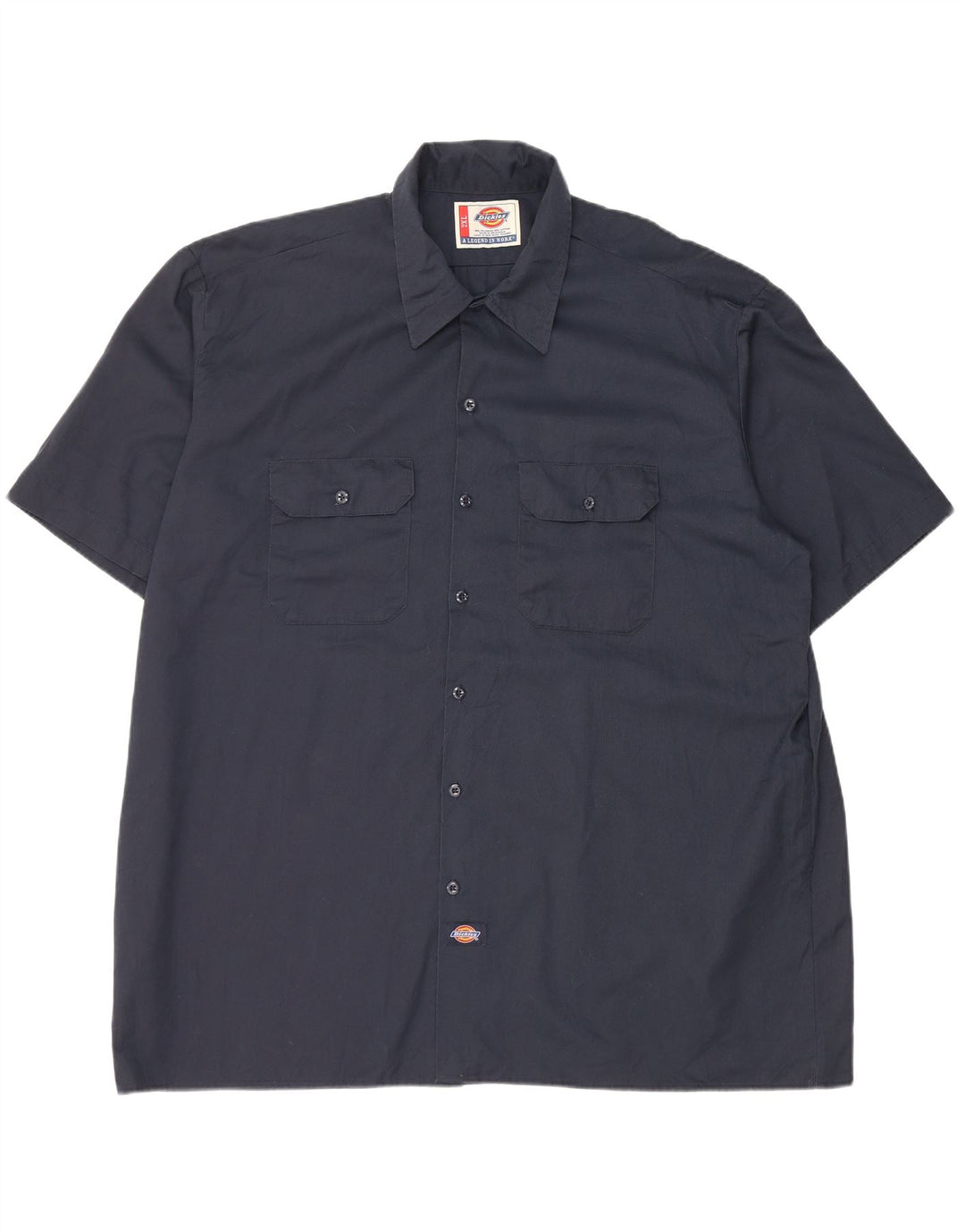 DICKIES Camicia a maniche corte da uomo 2XL Poliestere blu navy