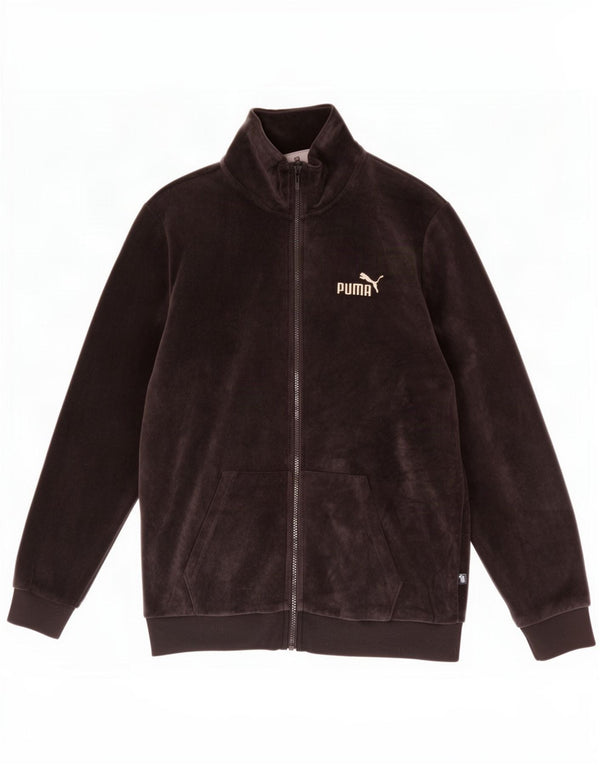 Giacca da ginnastica da donna in velluto Puma UK 14 cotone nero medio