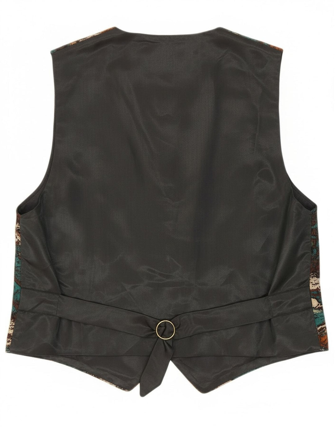 Gilet vintage da donna con motivo astratto UK 14 medio multicolore