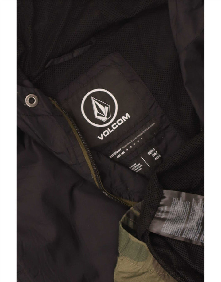 Giacca antipioggia da uomo con cappuccio Volcom UK 36 Small nylon mimetico nero