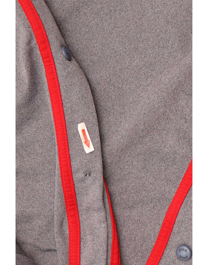 Pantaloni da tuta da uomo Fila Large in poliestere color block grigio