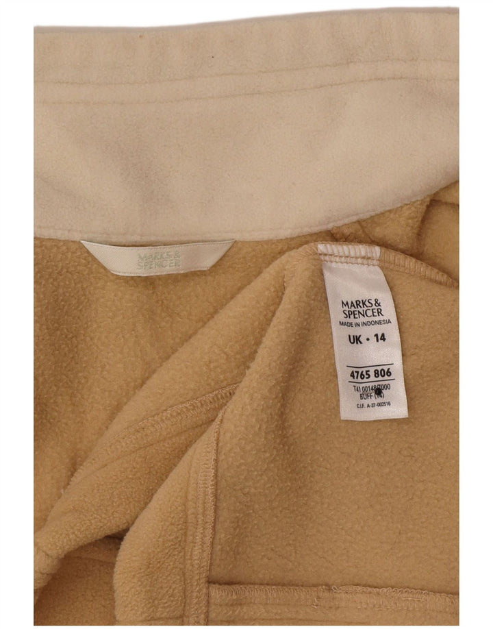Giacca in pile da donna Marks & Spencer UK 14 Large Beige Poliestere